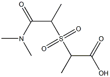 2-{[1-(dimethylcarbamoyl)ethane]sulfonyl}propanoic acid