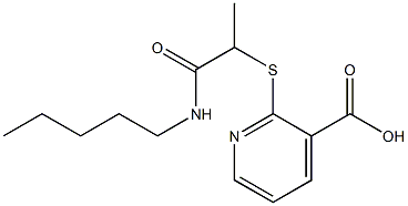 2-{[1-(pentylcarbamoyl)ethyl]sulfanyl}pyridine-3-carboxylic acid|