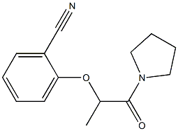 2-{[1-oxo-1-(pyrrolidin-1-yl)propan-2-yl]oxy}benzonitrile 化学構造式