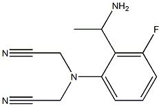 2-{[2-(1-aminoethyl)-3-fluorophenyl](cyanomethyl)amino}acetonitrile Structure