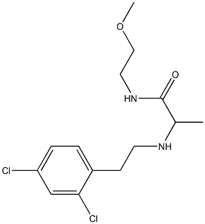 2-{[2-(2,4-dichlorophenyl)ethyl]amino}-N-(2-methoxyethyl)propanamide Struktur