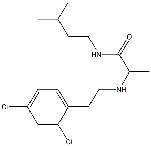 2-{[2-(2,4-dichlorophenyl)ethyl]amino}-N-(3-methylbutyl)propanamide Structure