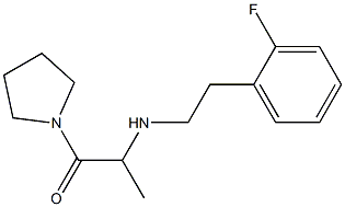 2-{[2-(2-fluorophenyl)ethyl]amino}-1-(pyrrolidin-1-yl)propan-1-one Struktur