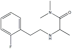 2-{[2-(2-fluorophenyl)ethyl]amino}-N,N-dimethylpropanamide 化学構造式