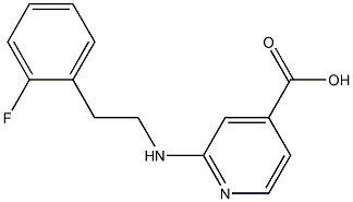 2-{[2-(2-fluorophenyl)ethyl]amino}pyridine-4-carboxylic acid 化学構造式