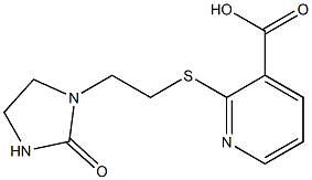 2-{[2-(2-oxoimidazolidin-1-yl)ethyl]sulfanyl}pyridine-3-carboxylic acid Struktur