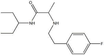 2-{[2-(4-fluorophenyl)ethyl]amino}-N-(pentan-3-yl)propanamide,,结构式