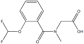 2-{[2-(difluoromethoxy)phenyl]-N-methylformamido}acetic acid Structure