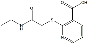 2-{[2-(ethylamino)-2-oxoethyl]thio}nicotinic acid Struktur