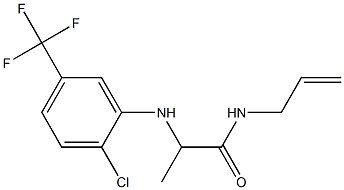 2-{[2-chloro-5-(trifluoromethyl)phenyl]amino}-N-(prop-2-en-1-yl)propanamide,,结构式