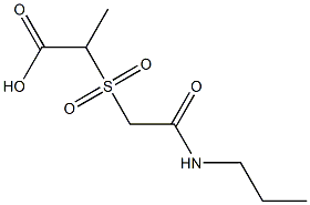 2-{[2-oxo-2-(propylamino)ethyl]sulfonyl}propanoic acid 化学構造式