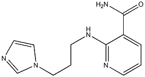 2-{[3-(1H-imidazol-1-yl)propyl]amino}pyridine-3-carboxamide,,结构式