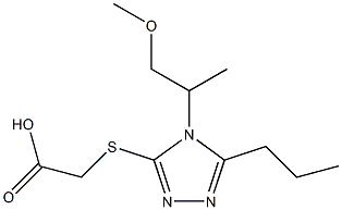 2-{[4-(1-methoxypropan-2-yl)-5-propyl-4H-1,2,4-triazol-3-yl]sulfanyl}acetic acid 结构式
