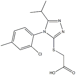 2-{[4-(2-chloro-4-methylphenyl)-5-(propan-2-yl)-4H-1,2,4-triazol-3-yl]sulfanyl}acetic acid 结构式