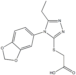 2-{[4-(2H-1,3-benzodioxol-5-yl)-5-ethyl-4H-1,2,4-triazol-3-yl]sulfanyl}acetic acid|