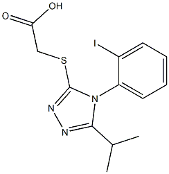  2-{[4-(2-iodophenyl)-5-(propan-2-yl)-4H-1,2,4-triazol-3-yl]sulfanyl}acetic acid