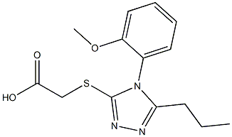 2-{[4-(2-methoxyphenyl)-5-propyl-4H-1,2,4-triazol-3-yl]sulfanyl}acetic acid Struktur
