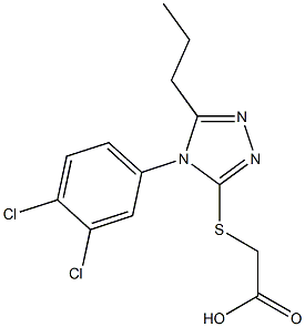 2-{[4-(3,4-dichlorophenyl)-5-propyl-4H-1,2,4-triazol-3-yl]sulfanyl}acetic acid Structure