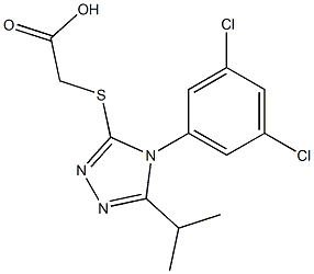 2-{[4-(3,5-dichlorophenyl)-5-(propan-2-yl)-4H-1,2,4-triazol-3-yl]sulfanyl}acetic acid,,结构式