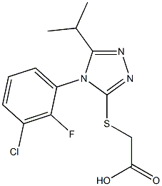  2-{[4-(3-chloro-2-fluorophenyl)-5-(propan-2-yl)-4H-1,2,4-triazol-3-yl]sulfanyl}acetic acid