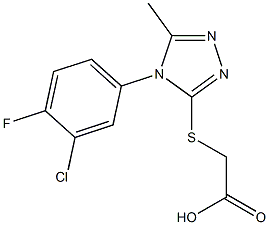 2-{[4-(3-chloro-4-fluorophenyl)-5-methyl-4H-1,2,4-triazol-3-yl]sulfanyl}acetic acid