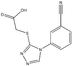 2-{[4-(3-cyanophenyl)-4H-1,2,4-triazol-3-yl]sulfanyl}acetic acid 结构式