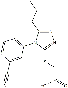 2-{[4-(3-cyanophenyl)-5-propyl-4H-1,2,4-triazol-3-yl]sulfanyl}acetic acid