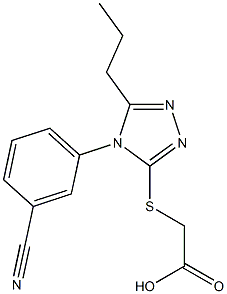  2-{[4-(3-cyanophenyl)-5-propyl-4H-1,2,4-triazol-3-yl]sulfanyl}acetic acid