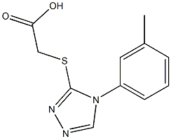 2-{[4-(3-methylphenyl)-4H-1,2,4-triazol-3-yl]sulfanyl}acetic acid,,结构式