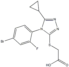 2-{[4-(4-bromo-2-fluorophenyl)-5-cyclopropyl-4H-1,2,4-triazol-3-yl]sulfanyl}acetic acid