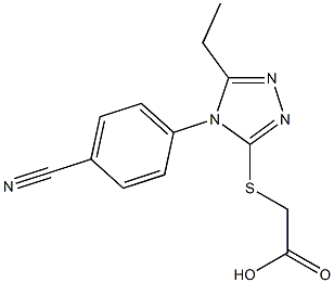 2-{[4-(4-cyanophenyl)-5-ethyl-4H-1,2,4-triazol-3-yl]sulfanyl}acetic acid Structure