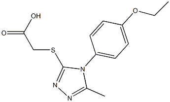 2-{[4-(4-ethoxyphenyl)-5-methyl-4H-1,2,4-triazol-3-yl]sulfanyl}acetic acid 结构式