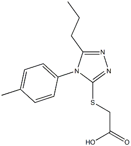 2-{[4-(4-methylphenyl)-5-propyl-4H-1,2,4-triazol-3-yl]sulfanyl}acetic acid 化学構造式