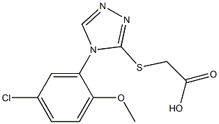 2-{[4-(5-chloro-2-methoxyphenyl)-4H-1,2,4-triazol-3-yl]sulfanyl}acetic acid 化学構造式