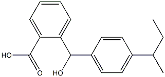 2-{[4-(butan-2-yl)phenyl](hydroxy)methyl}benzoic acid,,结构式