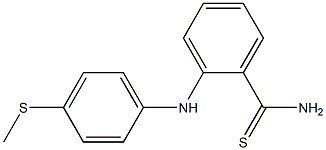 2-{[4-(methylsulfanyl)phenyl]amino}benzene-1-carbothioamide 化学構造式