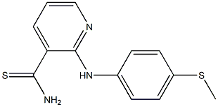 2-{[4-(methylsulfanyl)phenyl]amino}pyridine-3-carbothioamide,,结构式