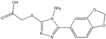 2-{[4-amino-5-(2H-1,3-benzodioxol-5-yl)-4H-1,2,4-triazol-3-yl]sulfanyl}acetic acid|