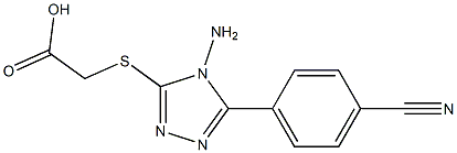 2-{[4-amino-5-(4-cyanophenyl)-4H-1,2,4-triazol-3-yl]sulfanyl}acetic acid