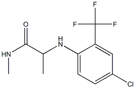 2-{[4-chloro-2-(trifluoromethyl)phenyl]amino}-N-methylpropanamide Structure