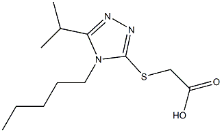 2-{[4-pentyl-5-(propan-2-yl)-4H-1,2,4-triazol-3-yl]sulfanyl}acetic acid Structure