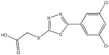 2-{[5-(3,5-dichlorophenyl)-1,3,4-oxadiazol-2-yl]sulfanyl}acetic acid Structure