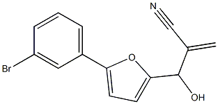 2-{[5-(3-bromophenyl)furan-2-yl](hydroxy)methyl}prop-2-enenitrile,,结构式