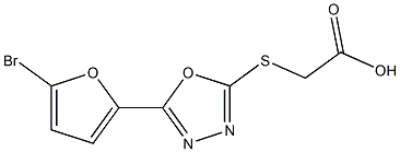 2-{[5-(5-bromofuran-2-yl)-1,3,4-oxadiazol-2-yl]sulfanyl}acetic acid