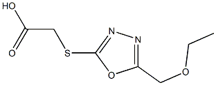 2-{[5-(ethoxymethyl)-1,3,4-oxadiazol-2-yl]sulfanyl}acetic acid Structure