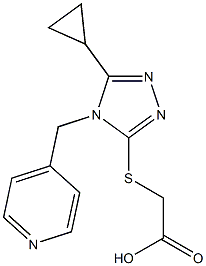 2-{[5-cyclopropyl-4-(pyridin-4-ylmethyl)-4H-1,2,4-triazol-3-yl]sulfanyl}acetic acid|