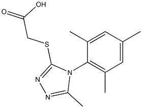 2-{[5-methyl-4-(2,4,6-trimethylphenyl)-4H-1,2,4-triazol-3-yl]sulfanyl}acetic acid Structure