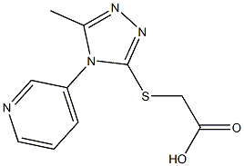 2-{[5-methyl-4-(pyridin-3-yl)-4H-1,2,4-triazol-3-yl]sulfanyl}acetic acid,,结构式