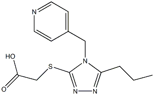 2-{[5-propyl-4-(pyridin-4-ylmethyl)-4H-1,2,4-triazol-3-yl]sulfanyl}acetic acid|