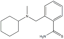 2-{[cyclohexyl(methyl)amino]methyl}benzenecarbothioamide Struktur
